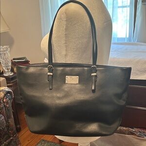 Black Leather Tote Bag
